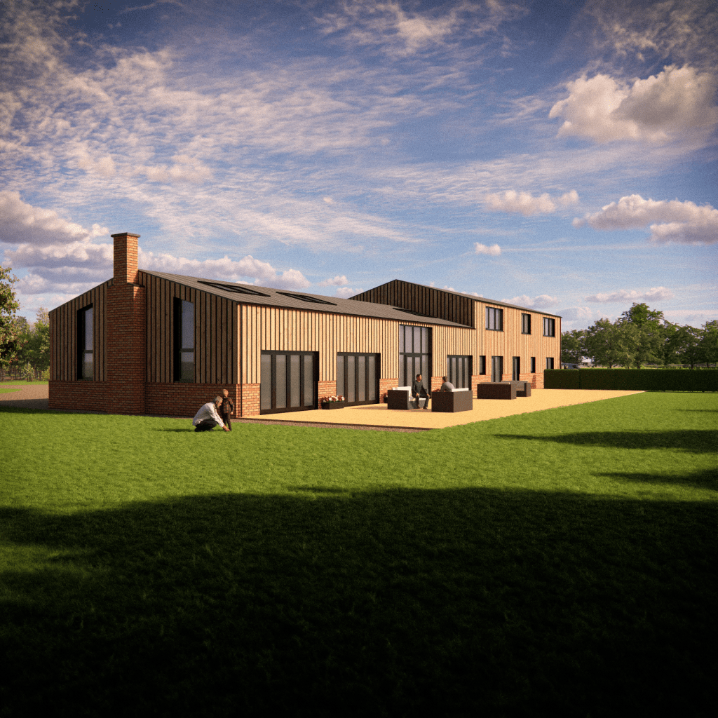 Class Q barn conversion in a green landscape.