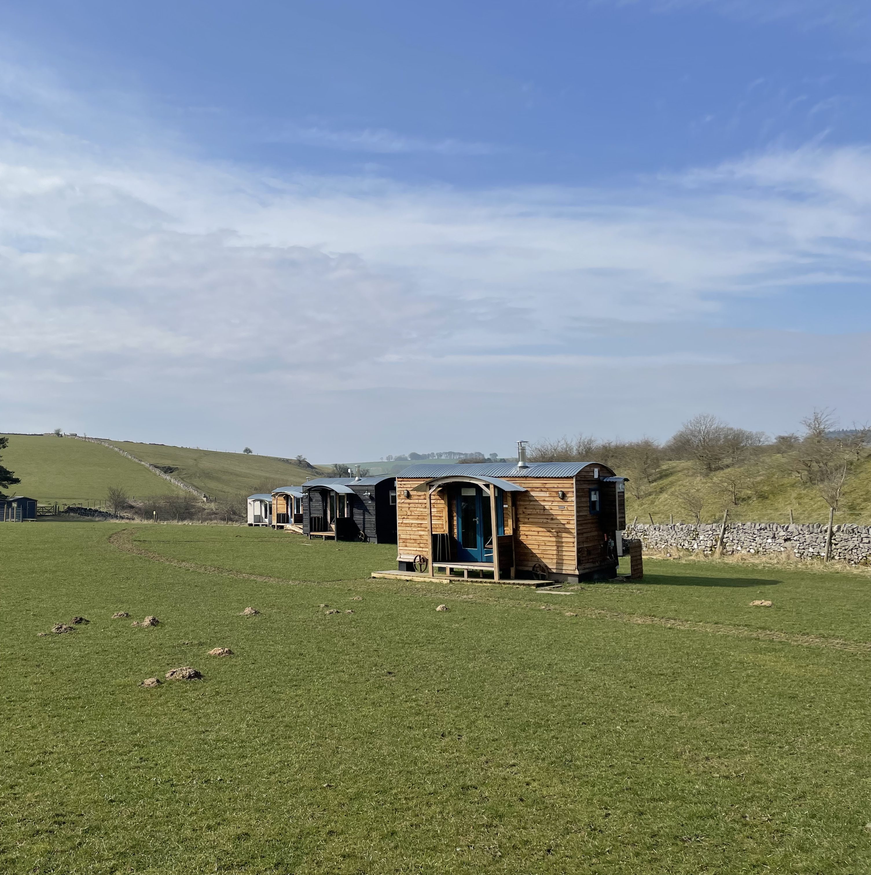 Glamping development in rural England.